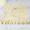 Gold Acrylic Cake Decoration Happy Birthday A-Z English Letter Wedding Party Cake Topper Cupcake Insert Flag Baking Accessories
