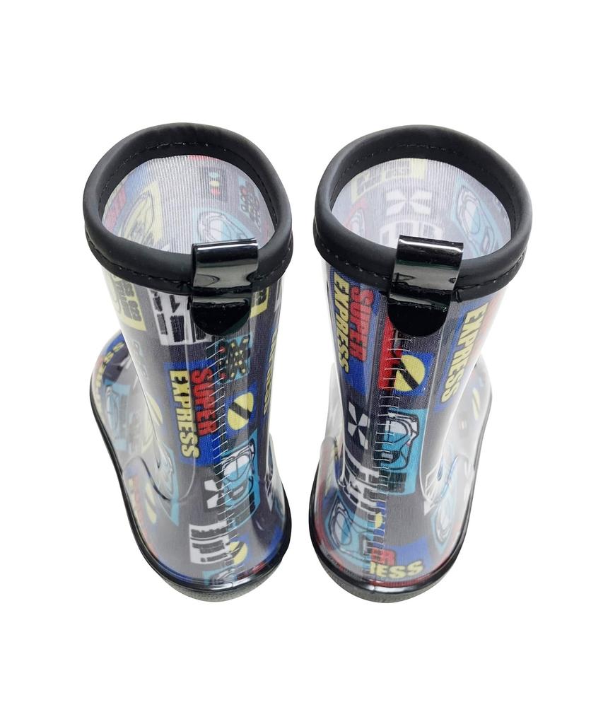 Rain Boots Shinkansen Kids Children Boys Boots Going To Kindergarten School Doctor Yellow Hayabusa Komachi Train [Kids Foret] (BL 19.0 Cm)