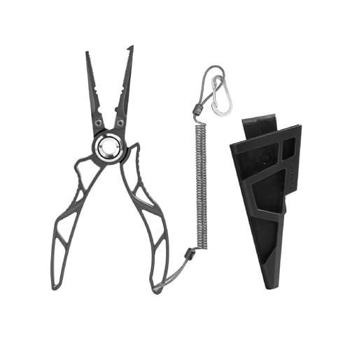Gomexus Stainless Steel Fishing Pliers - Fishing Pliers, Hook Remover, Line Cutter, for Bass Fishing, Pier Fishing, Area Trout Fishing, Split Ring Rem