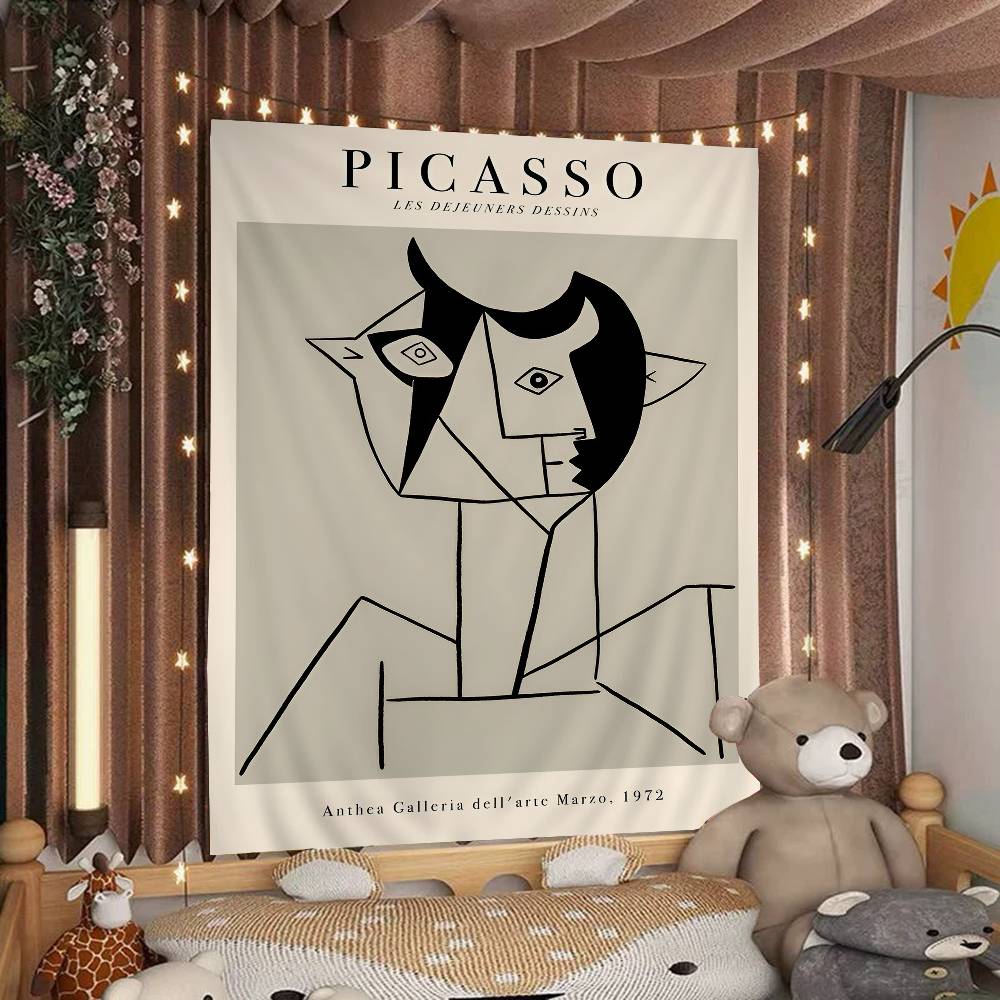 Picasso Woman Cartoon Tapestry Home Decoration hippie bohemian decoration divination Home Decor