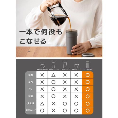 CB Japan Vacuum Insulated Tumbler, 350ml, Gray, with Inner Cup, Dishwasher Safe, Ichibunnoichi, Insulates Hot and Cold Drinks, Stainless Steel Tumbler