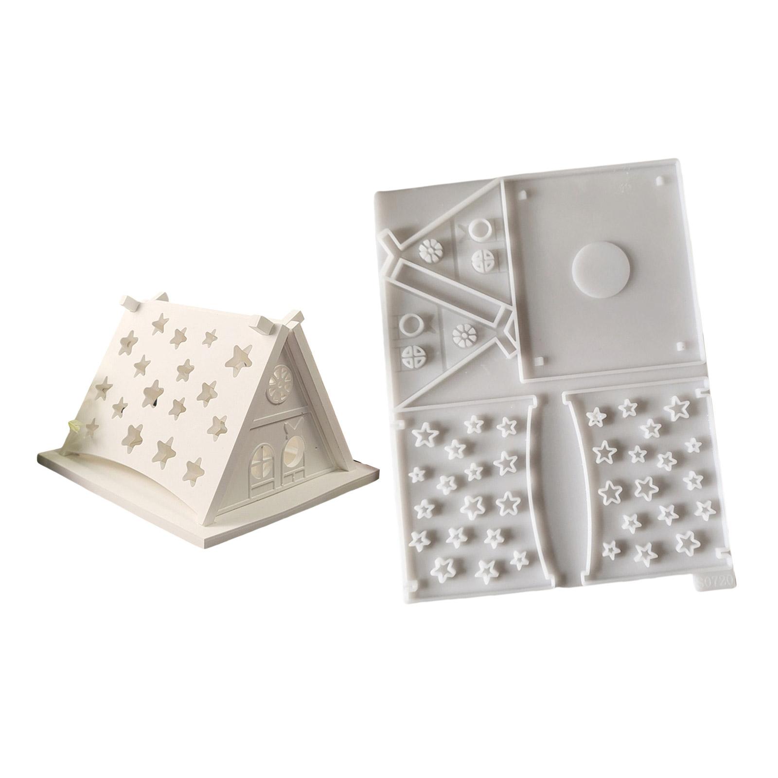 

Форма для украшения стола, гибкая силиконовая форма для миниатюрного украшения в форме домика, гипсовые формы, принадлежности для изготовления ювелирных изделий