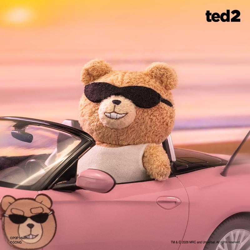 POP MART Ted 2 - Ciondolo Peluche Azionabile Baby Ted Scatola a Sorpresa