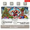2D Christmas Garage Door Backdrop, Funny Buff Santa Holiday Background Cloth for Outdoor Decoration