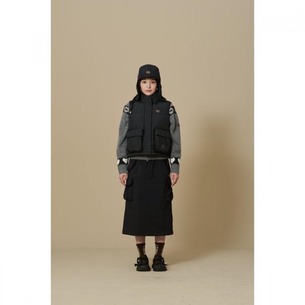 Teddy Pocket Vest  Black 