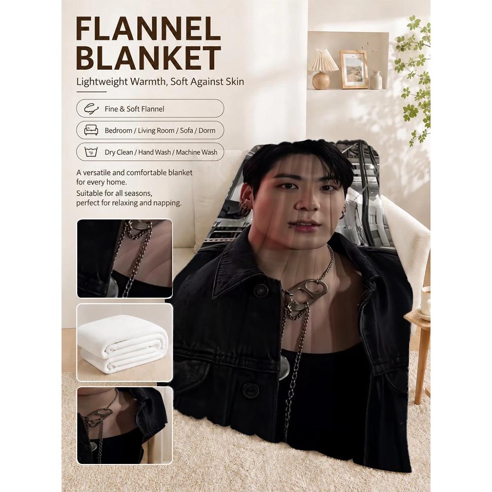 Black Denim Silver Chains Aesthetic Pattern Blanket Ultra Soft Throw Blanket For Living Room Sofa Bedroom Bed Home Party Decor Memorial Gift