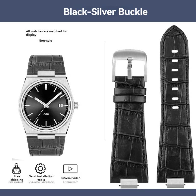 

Для годинника Tissot серії PRX T137.407 Super Player T137.410 шкіряний ремінець, хвостова ланка теляча шкіра 26X12 мм чоловічий ремінець для годинника 26x12mm-Width