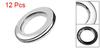 uxcell Curtain Curtain Eyelet Silver Tone 40mm Inner for Curtain Pack of 12 Grommets, Rings, Plastic, Diameter, Rods,