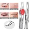 Portable Led Stainless Steel Eyebrow Tweezers Eyebrow Hair Remove Tweezer With LED Light Makeup Tool