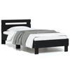 VidaXL Bed Frame with Headboard Black 90x200 Cm Engineered Wood 838534