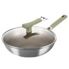 ZISIZ Healthy Titanium Wok with Double-Sided Screen