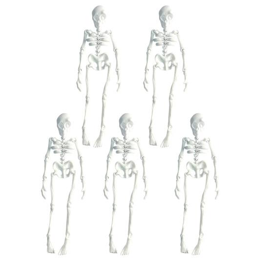 

5 шт. 3D-печатный скелет, магнит на холодильник, подвижная фигурка скелета с подвижными суставами, Хэллоуин, готический скелет, магнитное украшение на холодильник 5pcs