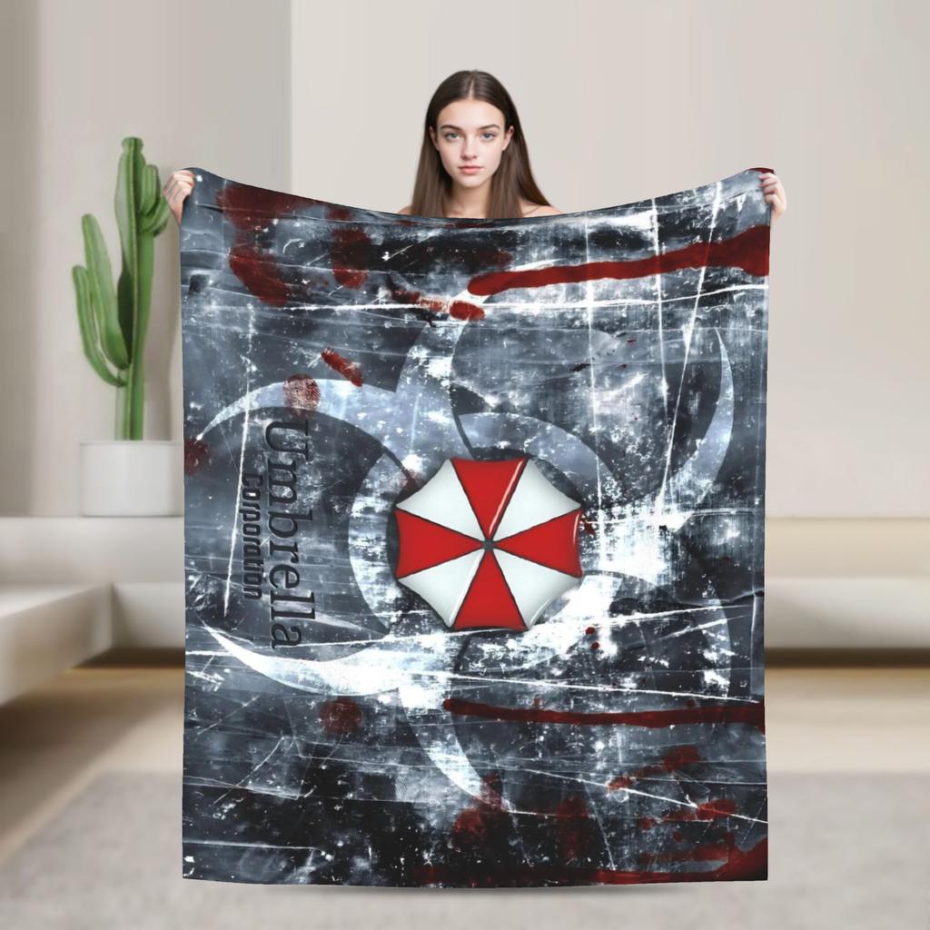 Resident Business Umbrella Corps Eviled Blankets Flannel Awesome Warm Throw Blankets for Bedspread Decoration