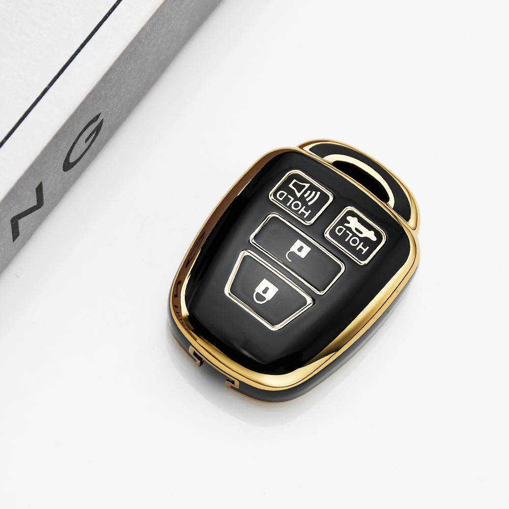 4 Buttons Keyless Tpu Car Key Cover Case For Toyota Vios Prius C Highlander Camry Rav4 Corolla Tacoma Keychain Accessories