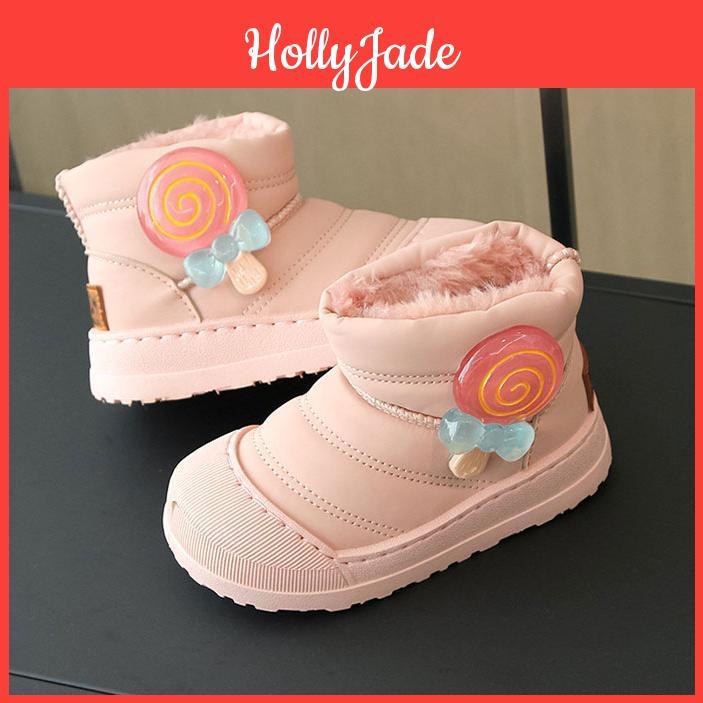 For Shorts Boys Childrens Boots Girls Winter New B Warm Boots Short Boots Fluffy Plush Softsoled Snow Boots