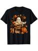 Vintage Ghost Book Reading Pumpkin Gothic Halloween Teachers T-Shirt