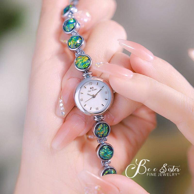 New Ladies Watches Top Brand Luxury Malachite Bracelet Wrist Watches For Women Fashion Casual Silver Small Dial Quartz Clock
