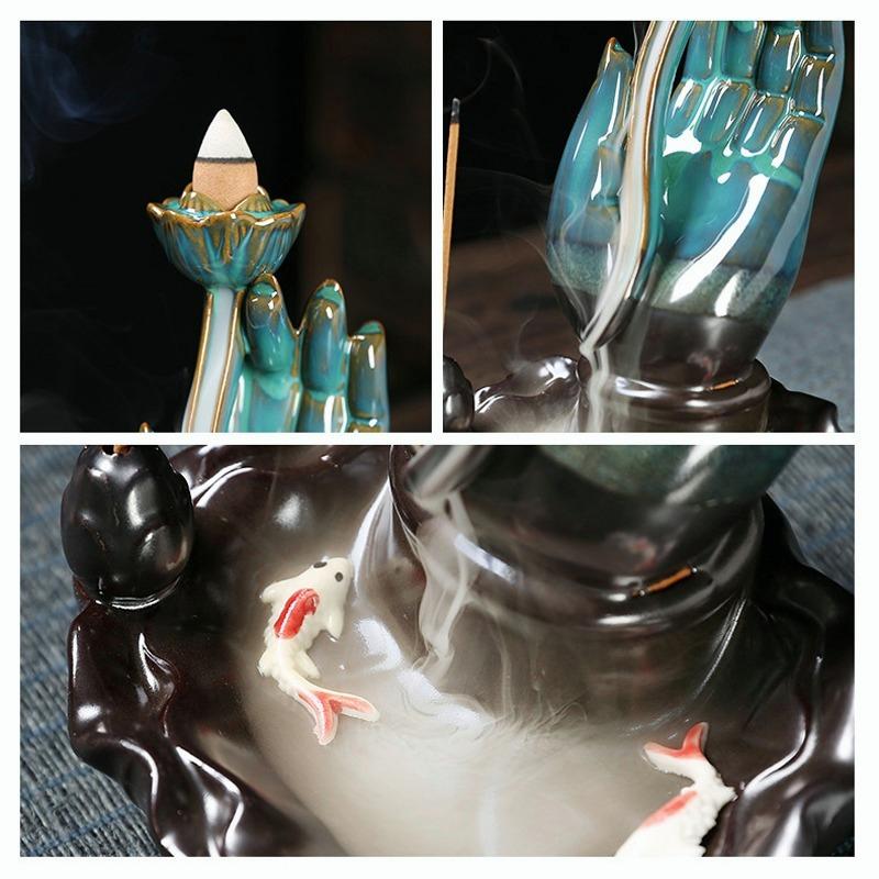 Димова курильниця зворотного потоку Пальники для курильниці Waterfall River Handicraft Holder