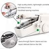 Mini Electric Sewing Machine Handheld Portable Sewing Machine with Bobbin for Needlework Handwork Home Travel Sewing Accessories