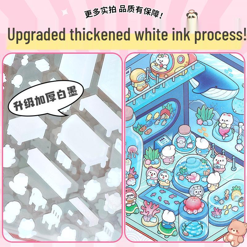 3D Miniaturhaus Landschaftsgestaltungs-Sticker-Set für Mädchen