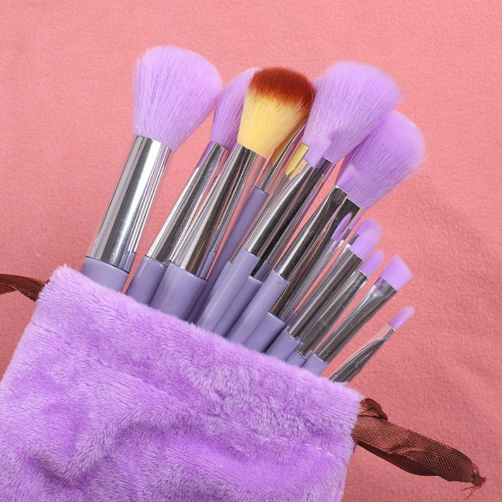 13Pcs/Set Tools Eyeshadow Powder Brush Furry Cosmetic Brush Set Professional Makeup Brushes  Women
