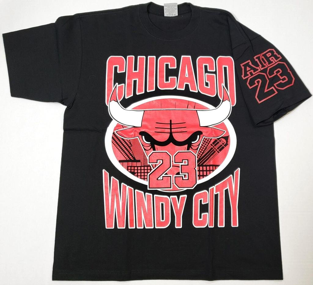 Chicago T-shirt Chi Town Windy City Bulls 23 Tee Men's XL Black New