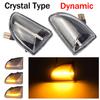2PCS Smoked Lens Amber LED Dynamic Side Marker Light Turn Signal Lights for Smart Fortwo 451 MK1 & MKII 2007-2015