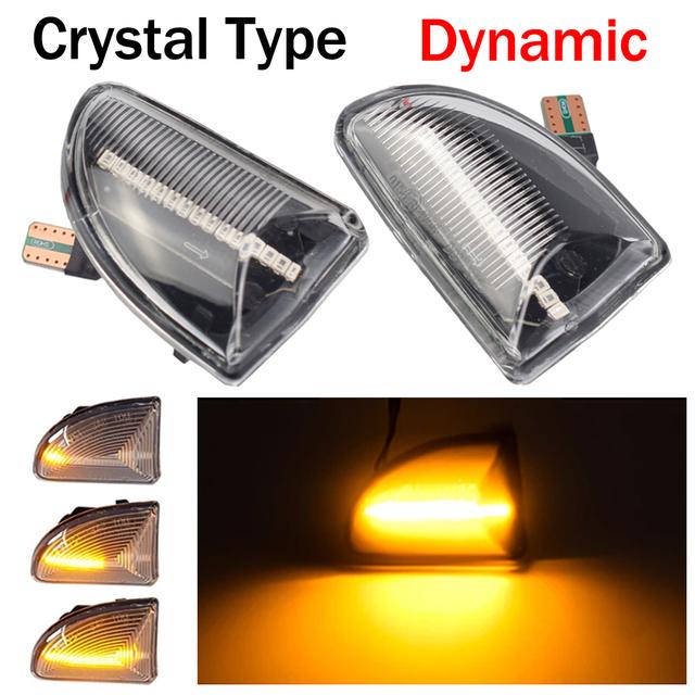 2PCS Smoked Lens Amber LED Dynamic Side Marker Light Turn Signal Lights for Smart Fortwo 451 MK1 & MKII 2007-2015