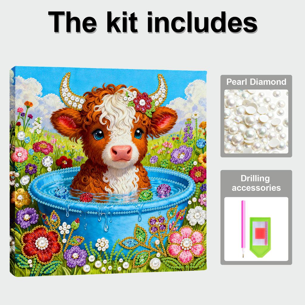 DIY Pearl Diamond Dots Paintings Picture Arts Craft for Home Wall Decor Art Diamond Painting 25x25cm With Frame