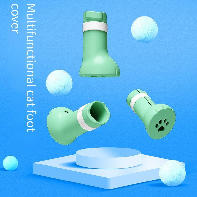 Cheap Cat AntiScratch Shoes for Cats, Adjustable Rubber Cat Feet