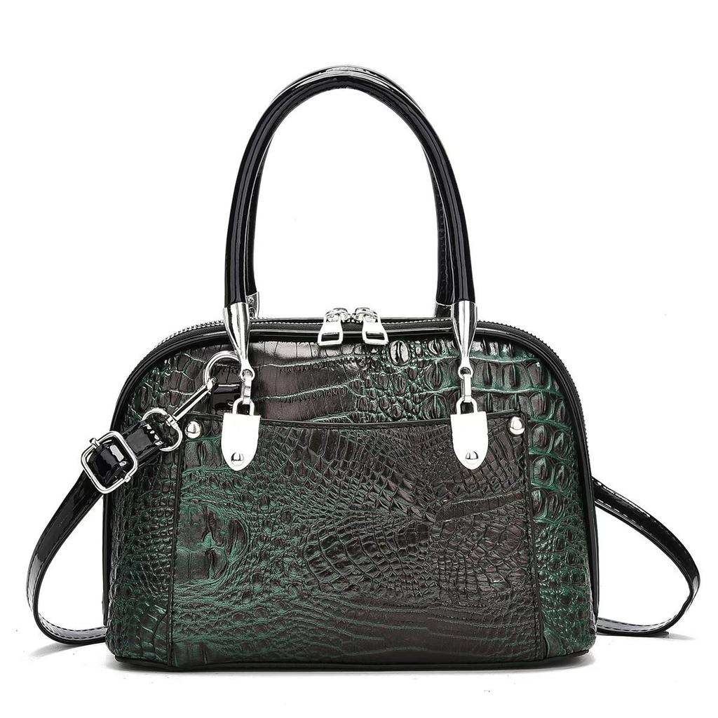 Luxury Handbags Women Bags Designer Crocodile Pattern Ladies Boston Shoulder Bag High Quality Womens Casual Tote Bag Bolso Mujer