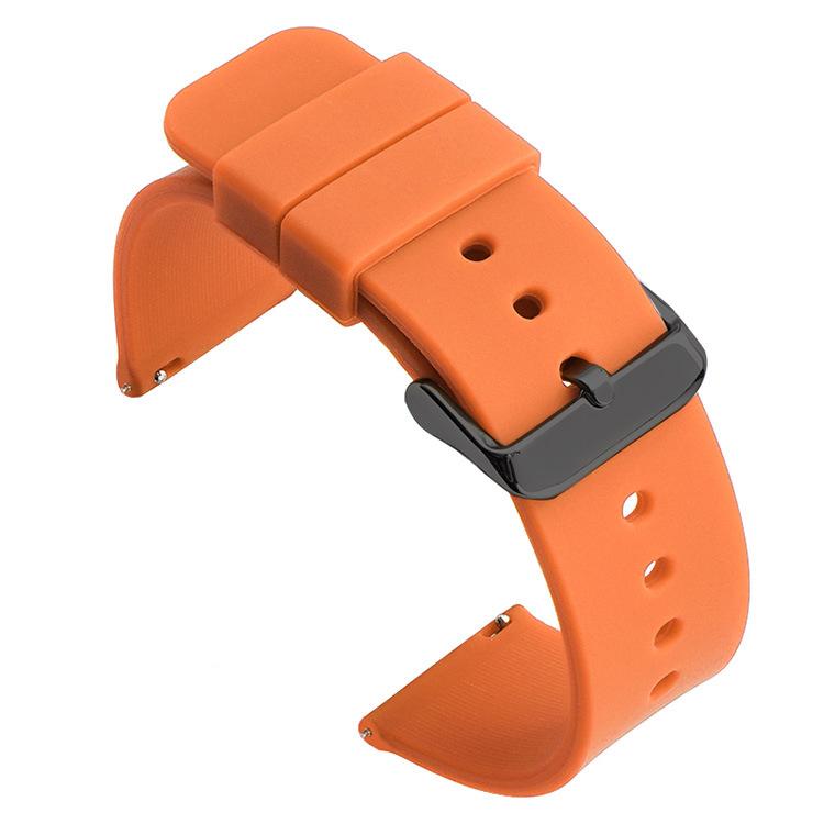 14mm 16mm 18mm 19mm 20mm 21mm 22mm 24mm Liberación Rápida Correa de Reloj de Silicona Suave Pulsera de Goma Impermeable de Repuesto