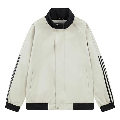 Men's Spring and Autumn Stand-up Collar Jacket New Three-bar Jacket Spring Couple Youth Trend Simple Top Women