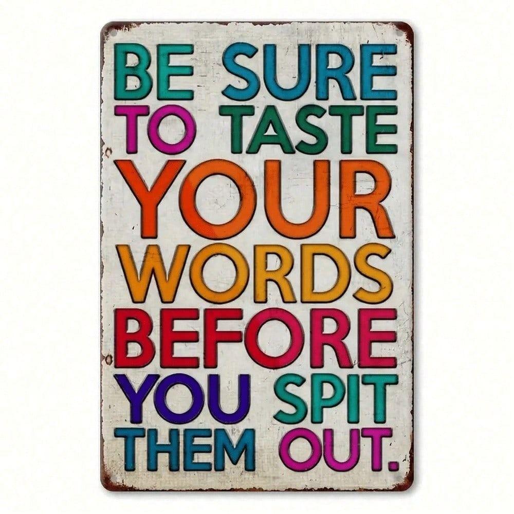Funny Retro Metal Sign for Kitchen, Bathroom, Bar, Cafe & Restaurant Wall Decor, 20x30 cm