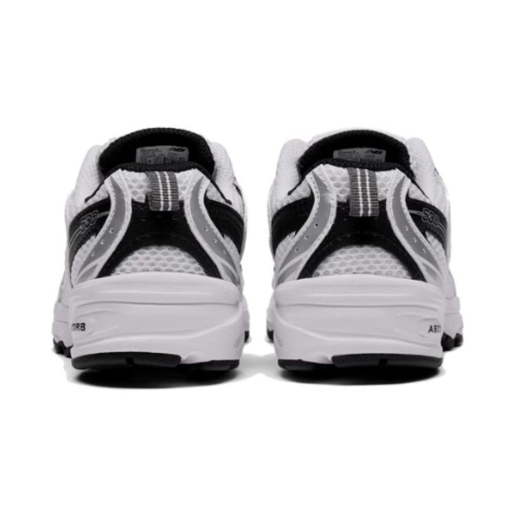 New Balance Comfortable Durable Low Top Casual Shoes Kids sneaker White Black PZ530LB-1