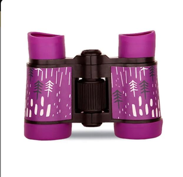4x30 izable Fit Toy Binoculars For Kids Bird Watching Far And Near Educational Learning Hiking Childrens Outdoor Activity Play Toys
