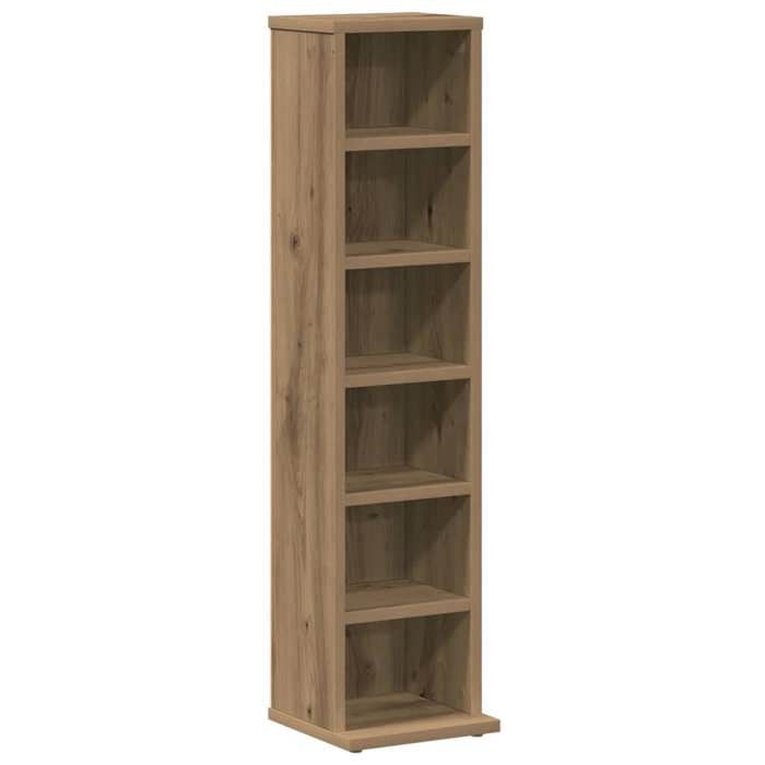 VidaXL CD Cabinet Artisan Oak 21x20x88 Cm Engineered Wood, Cd Storage Unit, Cd Storage Cabinet, Furniture of 855829