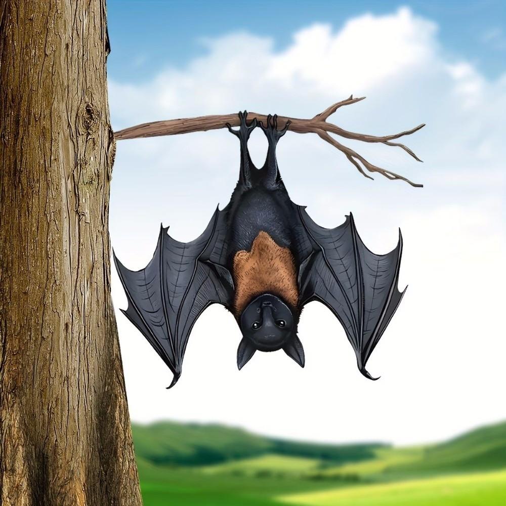 Simulation Animal Bat Decorative Plate Gothic Style Garden Decoration Courtyard Decoration