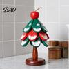 Foldable Pot Holder Christmas Tree Wooden Trivets, Durable Pine Wood Potholders with Storage Stand, Kitchen Countertop Protector Heat Resistant