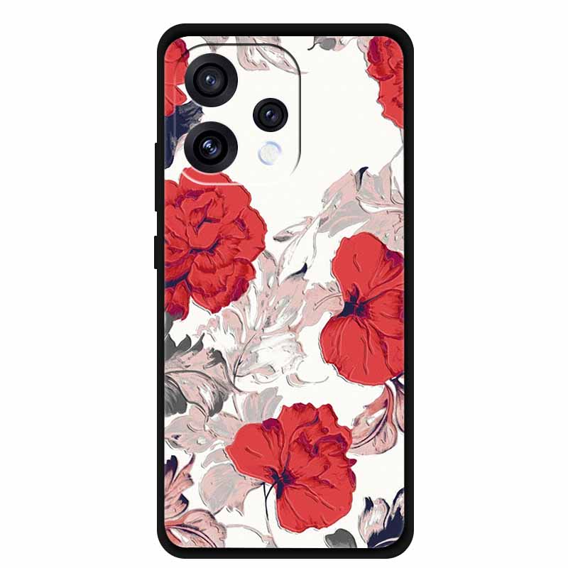 3D Emboss Case For Oppo Reno15 5G Phone Case Reno 15 Coque Flowers Silicone Soft Back Cover For Oppo Reno 15C 5G 2025 Case Funda