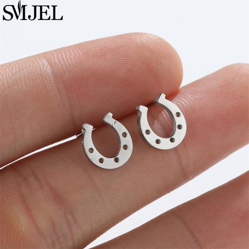 2026 Stainless Steel Geometric Stud Earrings for Women Star Sun Moon Earings Fashion Jewelry Angel Wing Ghost Ear Pendientes