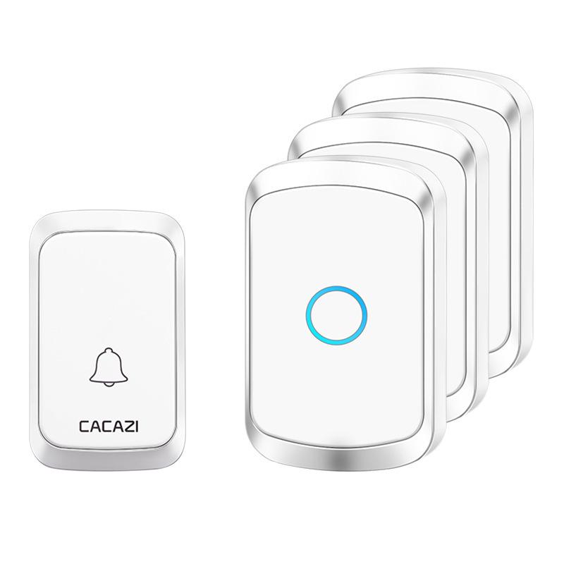 Three-Melody Wireless Doorbell with Remote Control белый
