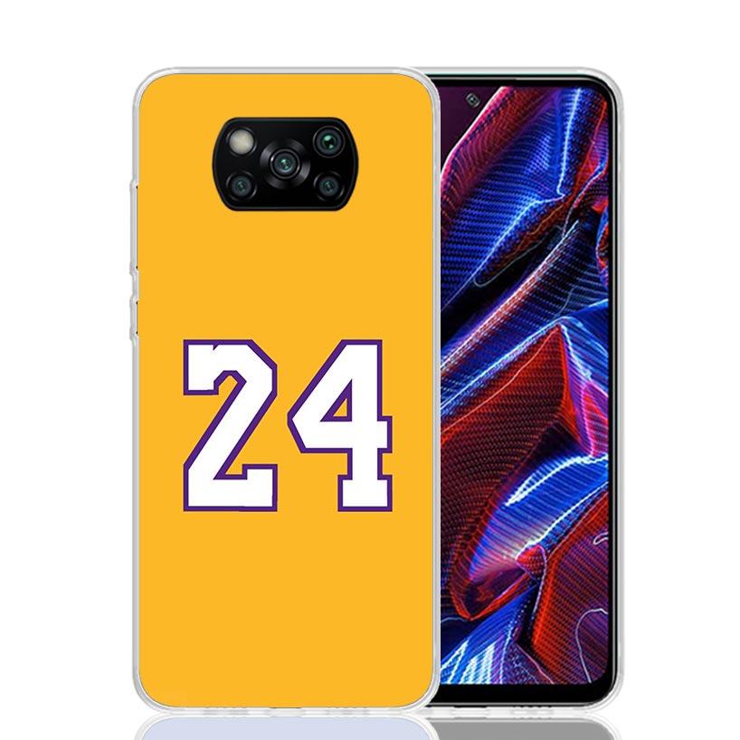 

Basketball 23 24 8 Number Case Phone Cover for Xiaomi Poco X3 Nfc X5 X6 X7 X4 Gt F6 F5 Pro F4 F3 M5S M5 M4 M3 5G Trend Fundas Po Poco X4 Pro 5G