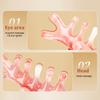 1Pc Pink Brown 5-Tooth Meridian Massage Comb, Resin Large-Tooth Head Massage Tool, 5-Paw Half Round Shap Comb