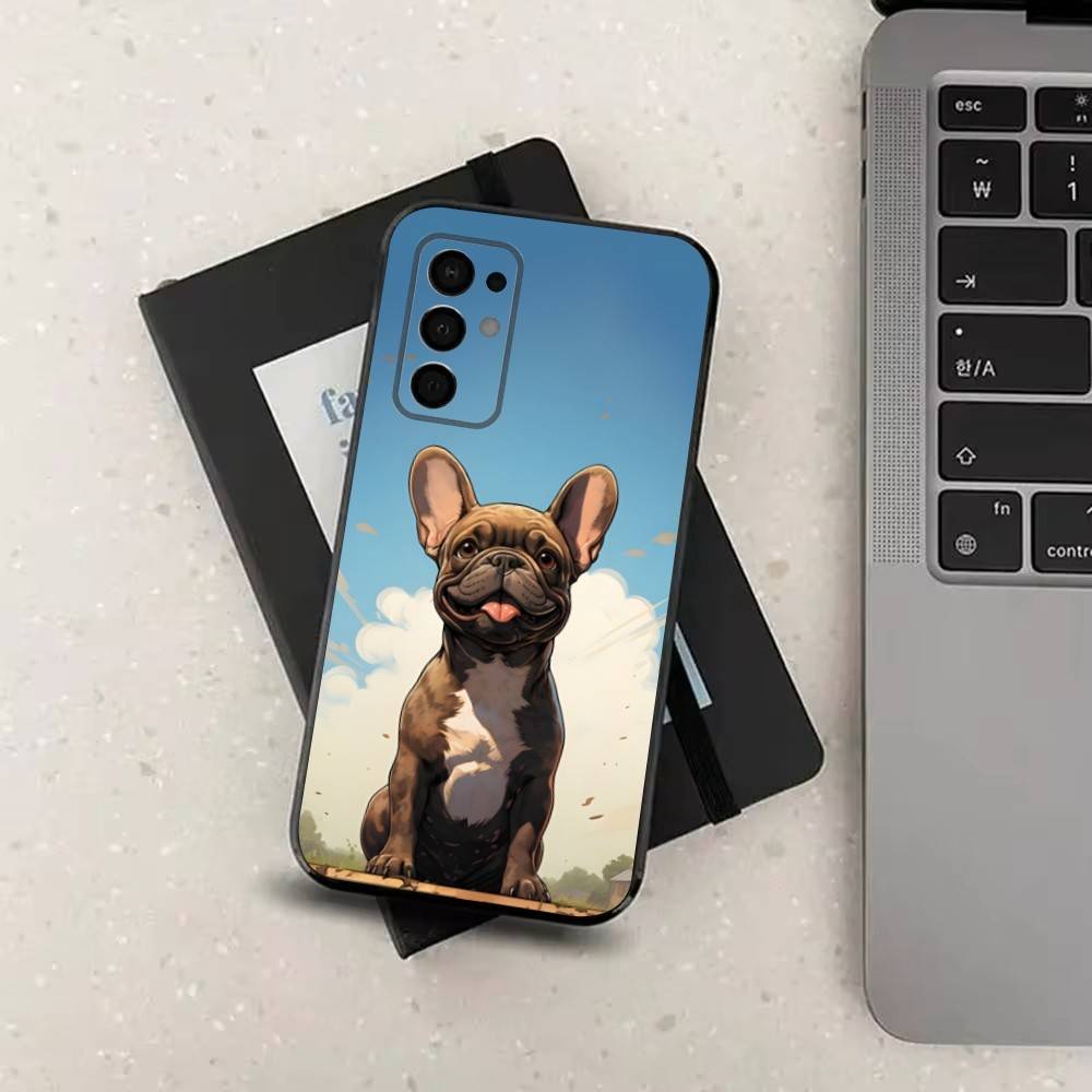 Cute Dog Drench Bulldog For Samsung Galaxy A73,31,Note,72,41,8,9,52,J7,22,71,53,32,Soft Black Silicone Cover Case