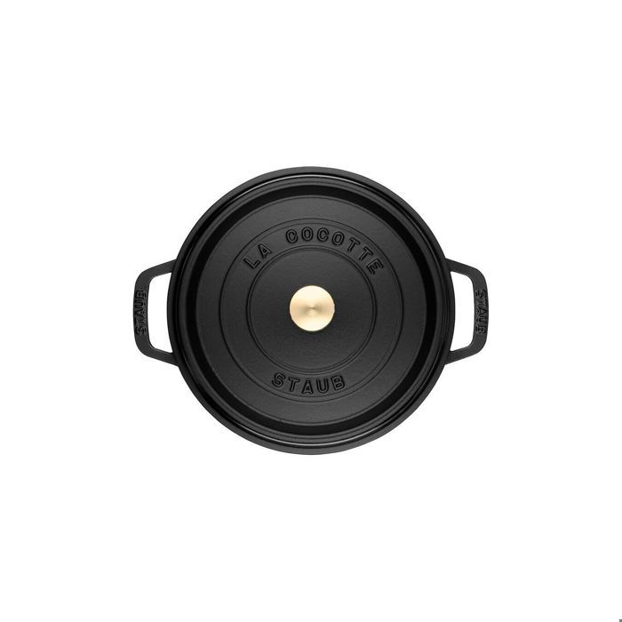Cast Iron Cocotte, Round, 24 Cm, 3.7 L, Matte Black