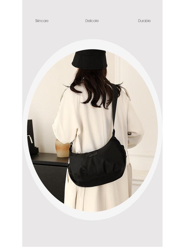 Trendy Women's Nylon Cloud Dumpling Crossbody Shoulder Bag - Large Capacity Casual Design
