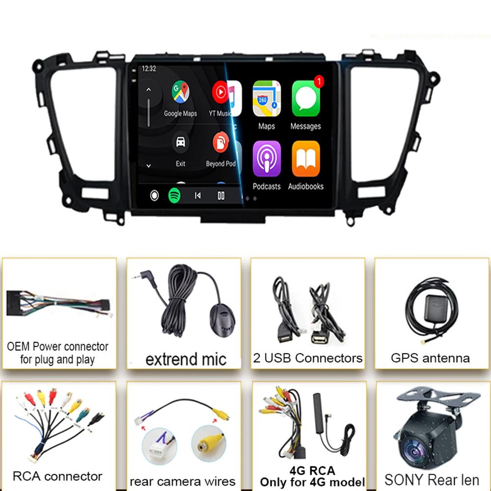 For Kia Carnival YP Sedona 2014 2015 2016 2017 2018 2020 2 Din Multimedia Android 14 Car Radio 4G Wifi GPS DVD BT Carplay
