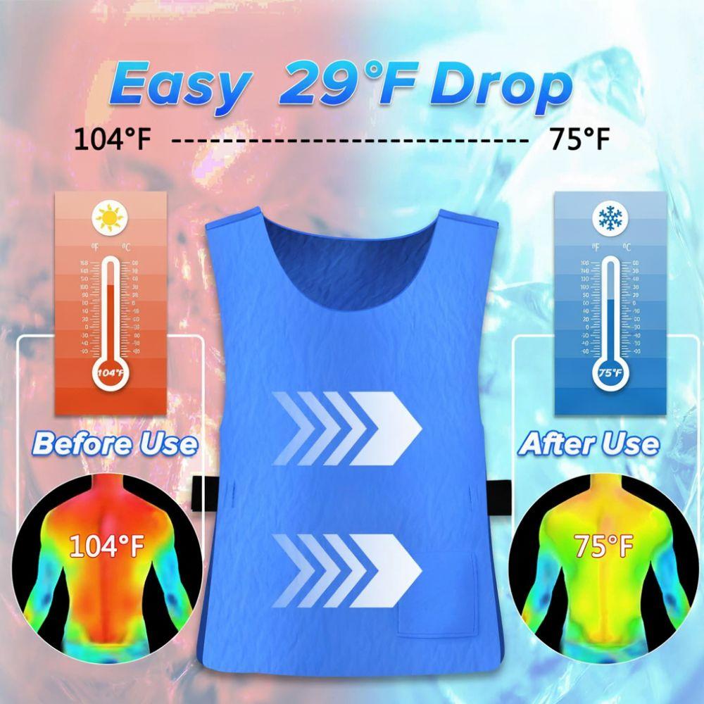 Evaporative Cooling Ice Vests No Energy Needed Cooler Vest Eco-Friendly Cooling Vest Outdoor