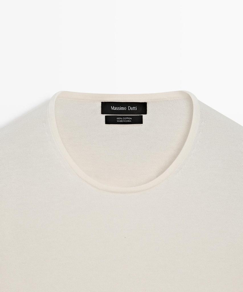 Masimodutti Cotton Round Neck Knit Sweater